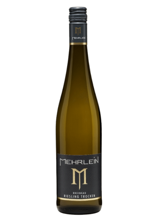 Butelka Mehrlein Weingut Riesling Trocken QbA 0,75L – niemieckie białe wytrawne wino z regionu Rheingau o świeżym smaku cytrusów, jabłek i ziół.