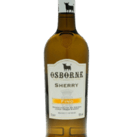 Butelka Sherry Osborne Fino Pale Dry 0,75L – wytrawne sherry z Jerez o aromacie drożdży, migdałów i soli morskiej, z orzechowym smakiem i czystym, mineralnym finiszem.