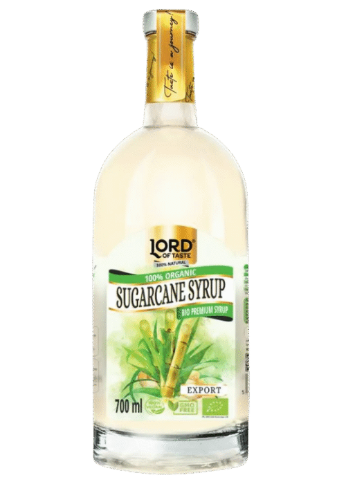 Butelka syropu trzcinowego Lord of Taste Premium Bio 0,7L – naturalny, organiczny syrop o karmelowym i melasowym aromacie, z aksamitnym, słodkim finiszem