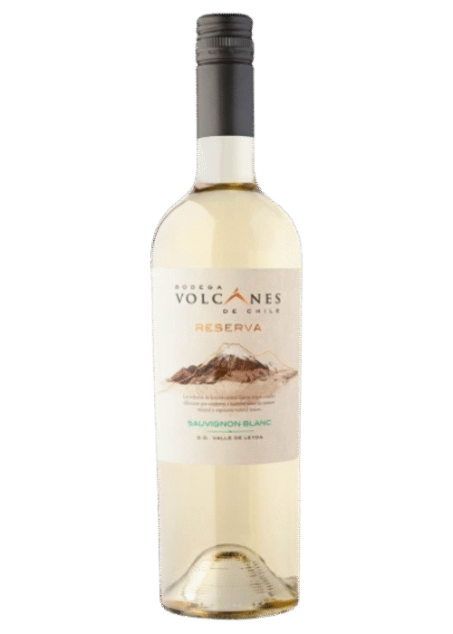 Butelka Volcanes Reserva Sauvignon Blanc 0,75L – wytrawne białe wino z Chile o aromacie cytrusów, limonki i ziół, idealne na lato.
