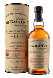 THE BALVENIE 14YO CARIBBEAN CASK 0,7L 43% + 2 SZKLANKI