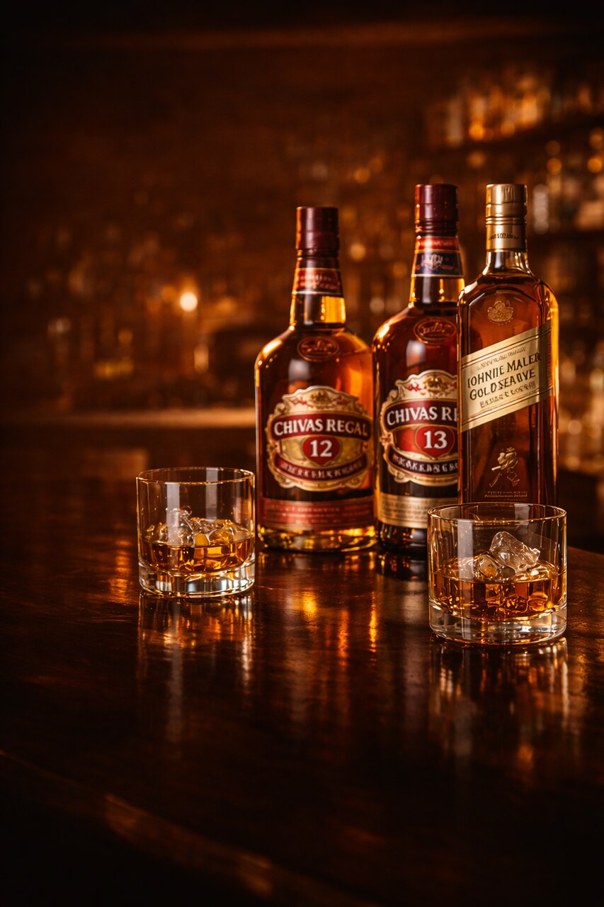 Whisky blended – kompozycja kilku whisky, elegancki klimat barowy
