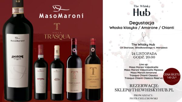 Wielkie Czerwienie Włoch – degustacja wina w The Whisky Hub! -  Wielkie Czerwienie Włoch - degustacja wina w The Whisky Hub! - obrazek 1